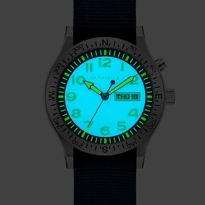 Caravelle Men’s Analog Field Watch