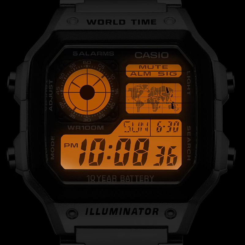 Casio World Time Digital Watch