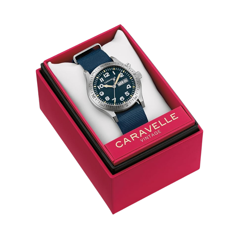 Caravelle Men’s Analog Field Watch